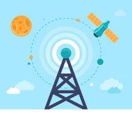 Vector antenna tower and satellite
