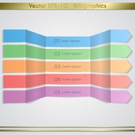 Modern vector paper arrow infographics elements N2