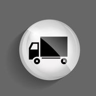 Delivery Glossy Icon Vector Illustration N3