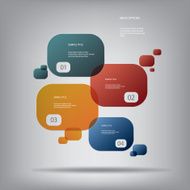 Round colorful infographic elements with various icons suitable for infographics