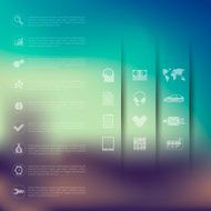 business infographic with unfocused background N174
