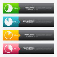 Option banners with place for text N3