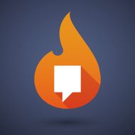 Flame icon with a tooltip