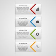 Modern infographic options banner Design elements N6