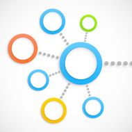 Abstract network with circles