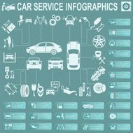 Car service repair Infographics N29