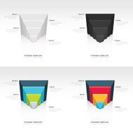 design pyramid infographic template set N2