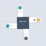 Minimal infographic step by template