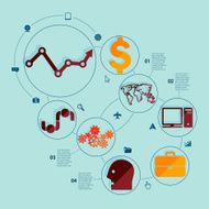 business flat infographic N119
