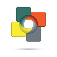 Diagram infographic for business project workflow N42