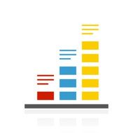Bar Graph icon on a white background - ColorSeries N38
