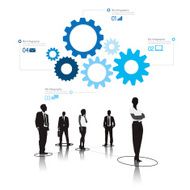 Business People and infographic