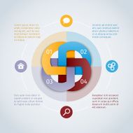 Round infographics concept