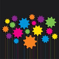 creative colorful gear pattern background
