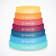 Vector 3D pyramid for business infographic