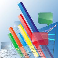 Progressive Bar chart Abstract vector illustration N7