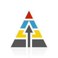 Pyramid icon on a white background N34
