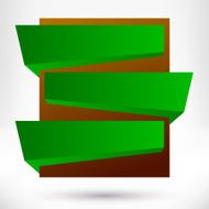 Blank empty origami design element Banner background N4