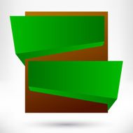 Blank empty origami design element Banner background N5