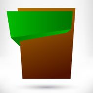 Blank empty origami design element Banner background N6