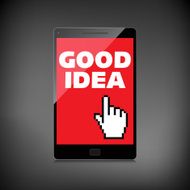 Good idea display on High-quality smartphone screen Smile and p