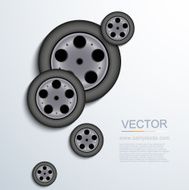 Vector modern wheels background N3
