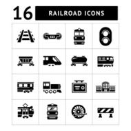 Set icons of railroad and train N2