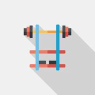 weightlifting flat icon with long shadow eps10 N18