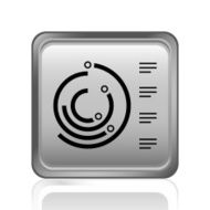 Radial Bar Chart icon on a square button N22