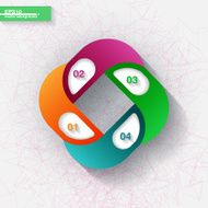 Infographic template with four labels N4