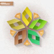 Infographic template with ribbons labels N3