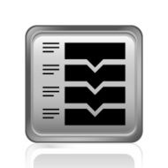 Flowchart icon on a square button N83