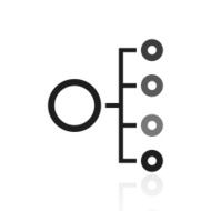 Organization Chart icon on a white background N35