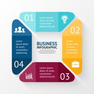 Vector square infographic Template for cycle diagram graph presentation and N2