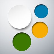 Abstract infographics with paper round notes N8