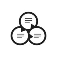 Venn Diagram icon on a white background N51