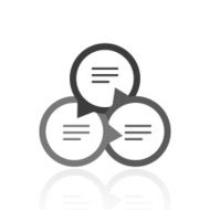 Venn Diagram icon on a white background N53