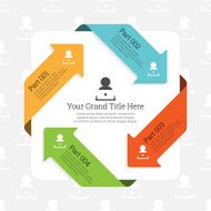 Four Continuous Arrow Infographic