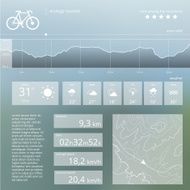 Ecology tourism Vector web and mobile interface template