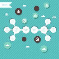colorful round diagram metaball infographics N13