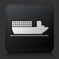 Black Square Button with Boat Shipping