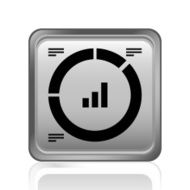 Donut Chart icon on a square button N40