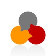 Venn Diagram icon on a white background N54