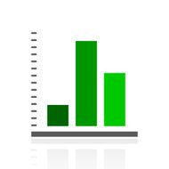 Bar Graph icon on a white background N180