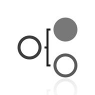 Flowchart icon on a white background N126