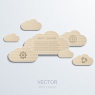 vector modern clouds infographic background N4