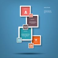 White squares menu options vector illustration suitable for infographics N2