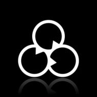 Venn Diagram icon on a black background N13