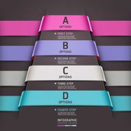 Modern Infographics banner ribbon style template N4