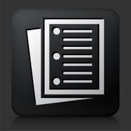 Black Square Button with Documents N2